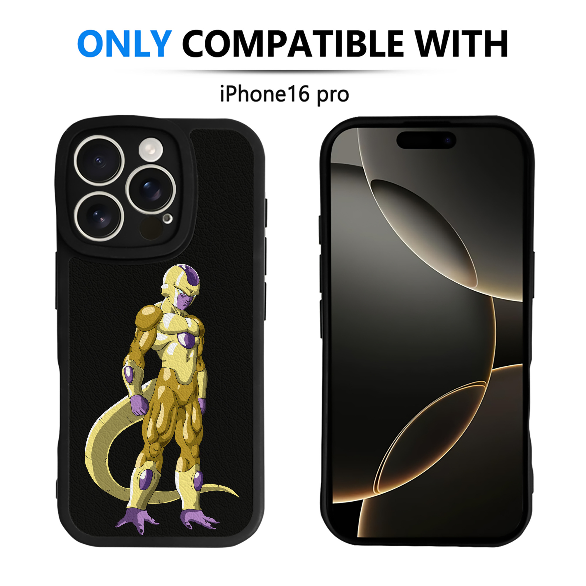 （画像用） ドラゴンボール フリーザ DRAGON BALL Frieza 【iPhone 16シリーズ対応】シリコンスマホケース（レザー調） 材質：シリコン